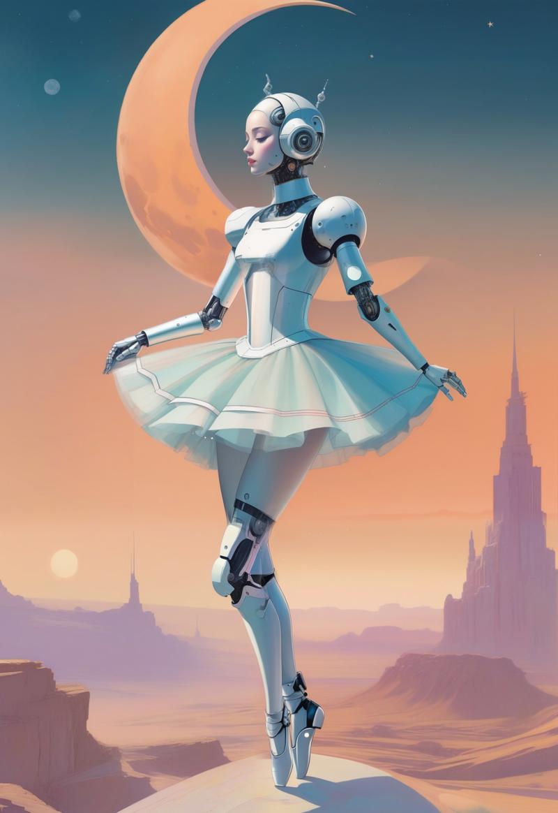 00835-2188575496.0-(best quality) , (masterpiece) Humanoid cute girl robot ballerina dress ((android)) intricate mechanical dancing on the big moon.jpg